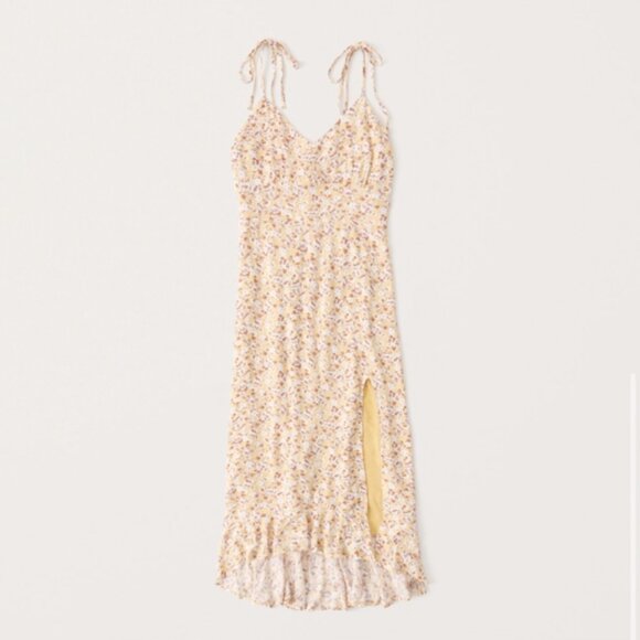 Abercrombie & Fitch Floral Tie-Strap Midi Dress – XS – Excellent Condition - Picture 1 of 6